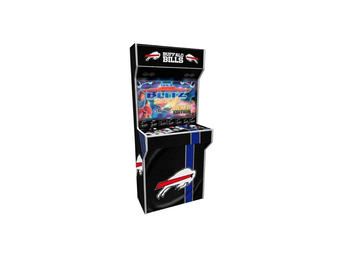 The Buffalo Bills themed upright arcade cabinet with two sets of controls